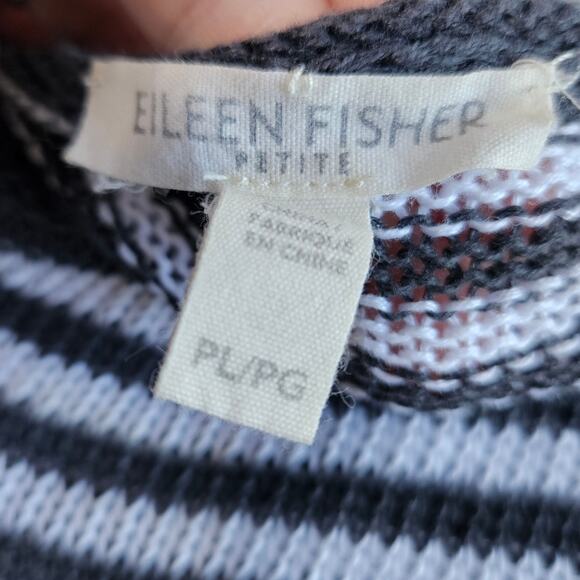 Eileen Fisher Organic Linen Knit Casual Tunic Top Size Petite Large Lagenlook - Picture 10 of 12